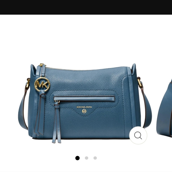 MICHAEL KORS Carine Leather Crossbody Bag in Chambray Blue - Picture 12 of 12